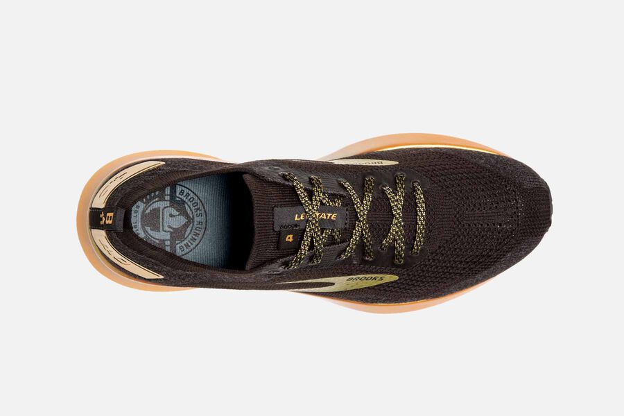 Levitate 4 Road Brooks Running Shoes NZ Womens - Black/Gold - STCNHE-126